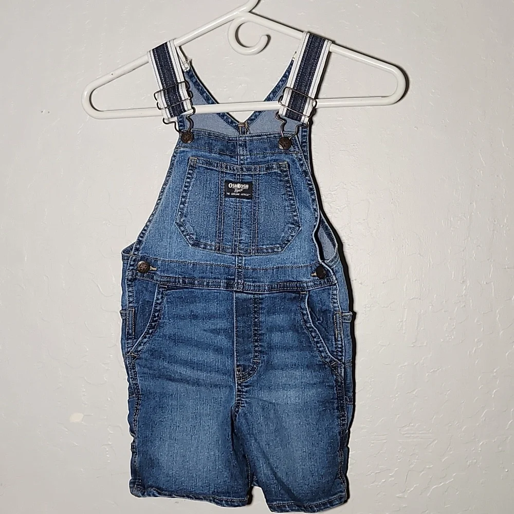 4T Toddler Jean Shortalls Short Overall Oshkosh
